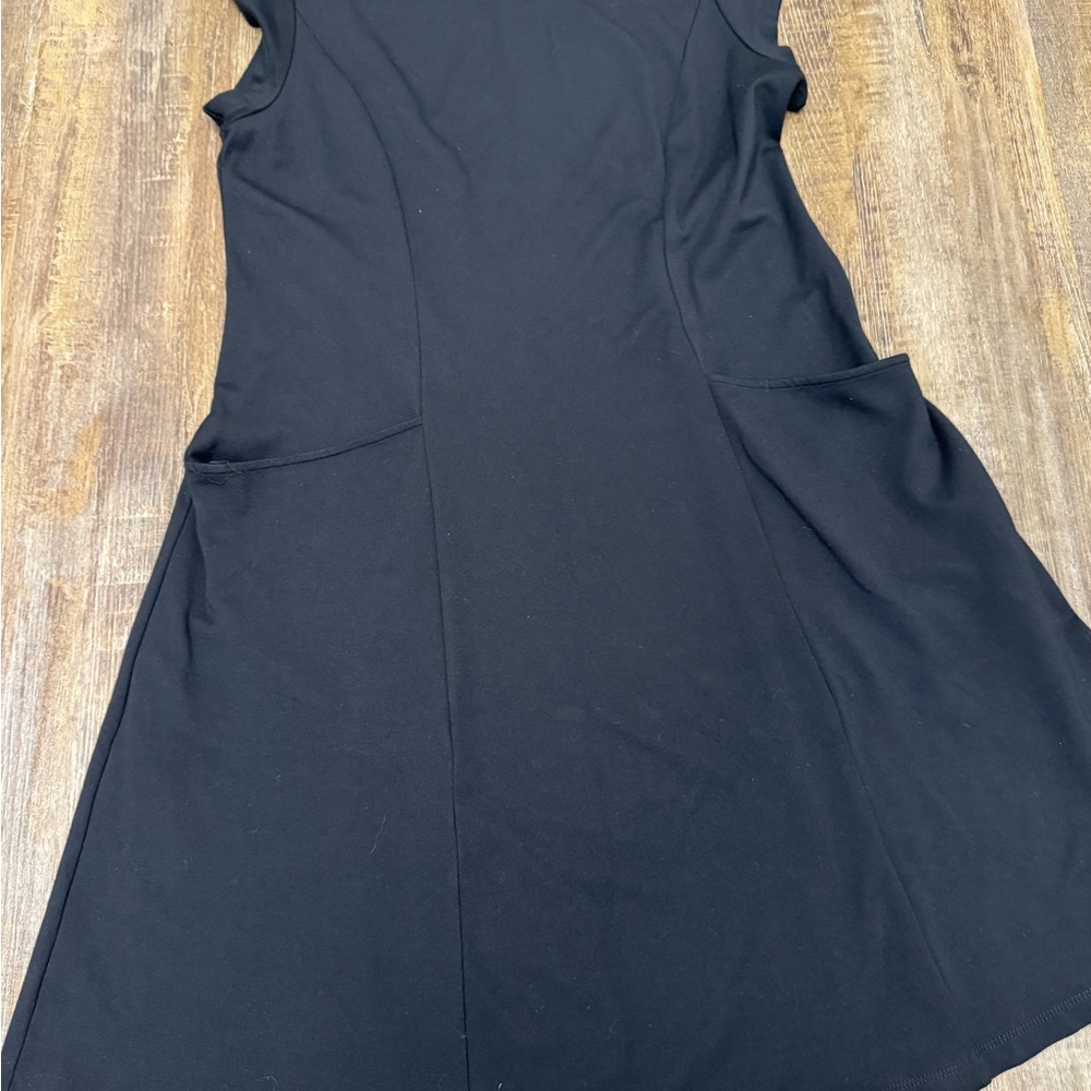Coldwater Creek Black Pocket Knit Dress Size M Casual Minimalist - Picture 12 of 13